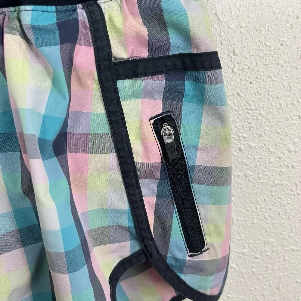 Lululemon Tracker Short II Women’s Size 4 Wee Wheezy Check Low Rise Rare